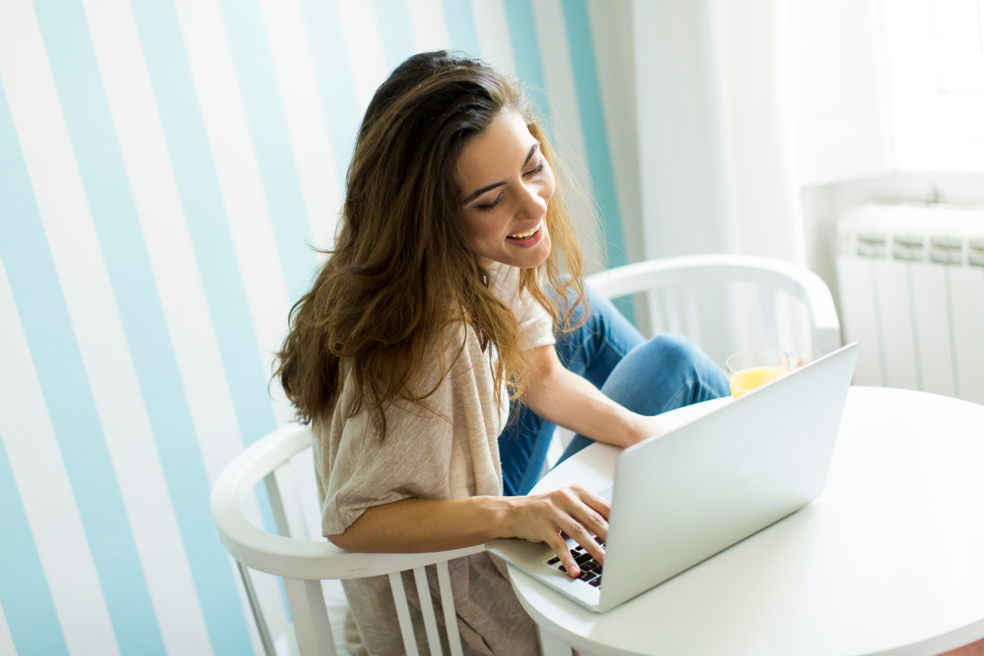 Woman with a laptop